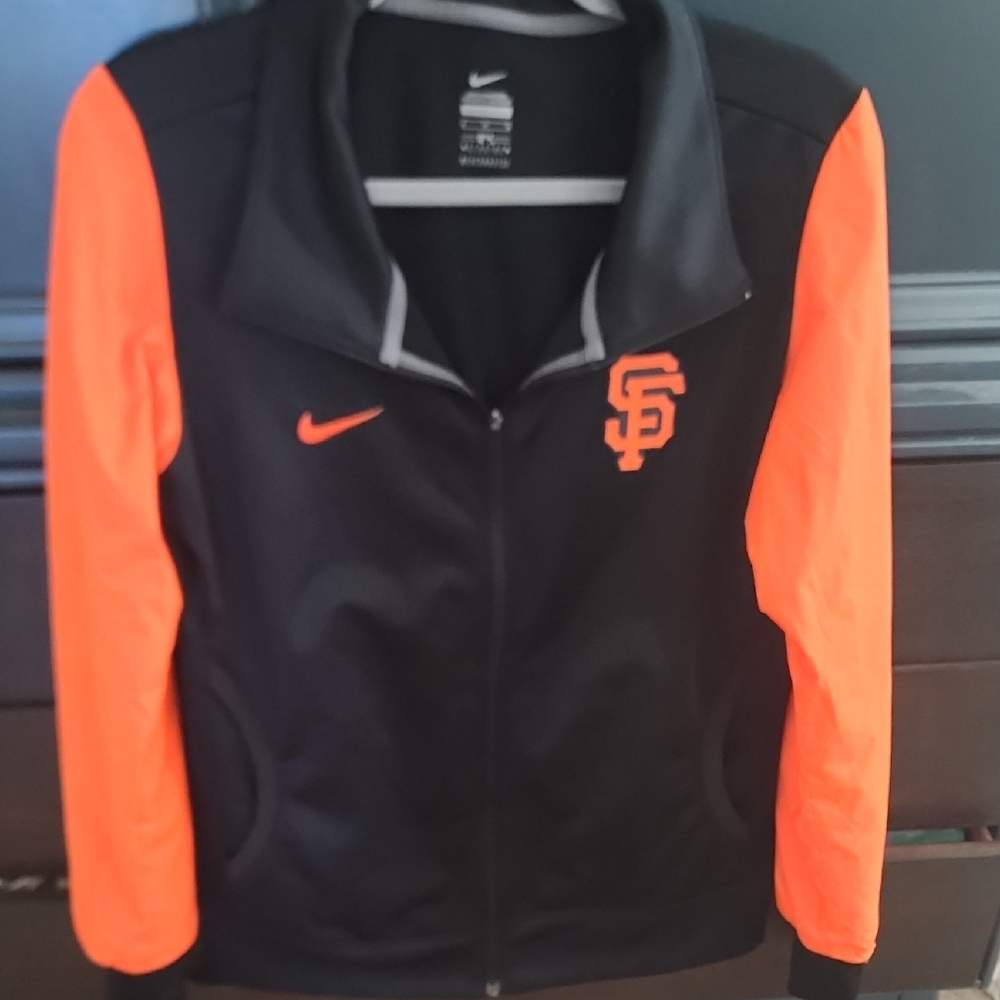 Nike Black and Orange Sports Jacket